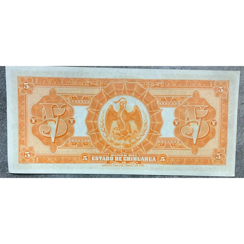 Mexico 5 Pesos, Serie A, 1913 UNC AU Banknote, lot of 4